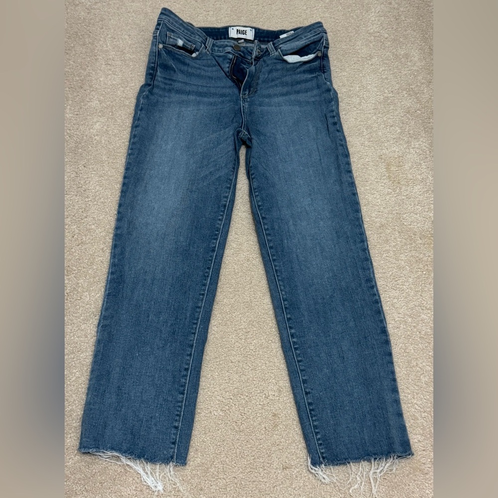 PAIGE Classic Denim Straight Leg Jeans
